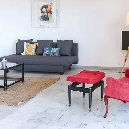 Beautiful Flat With Sea View Terrace Pool Parking Portative Ac- Benakey * Антиб